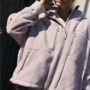 Free People Light Pink Fleece Jacket